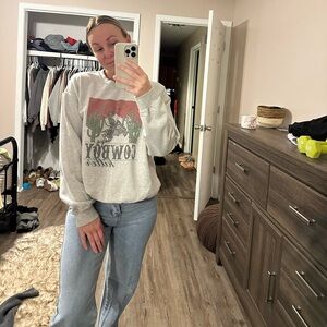 Gildan Gray Cowboy Graphic Sweater